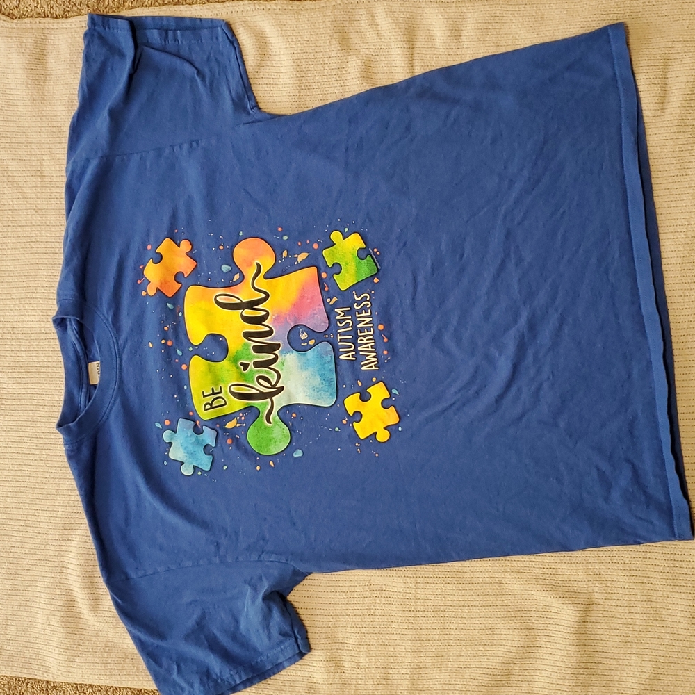 Autism Awareness, "Be Kind" puzzle T-shirt